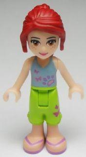 LEGO Minifigure-Mia, Lime Cropped Trousers, Light Blue Top-Friends-FRND016-Creative Brick Builders